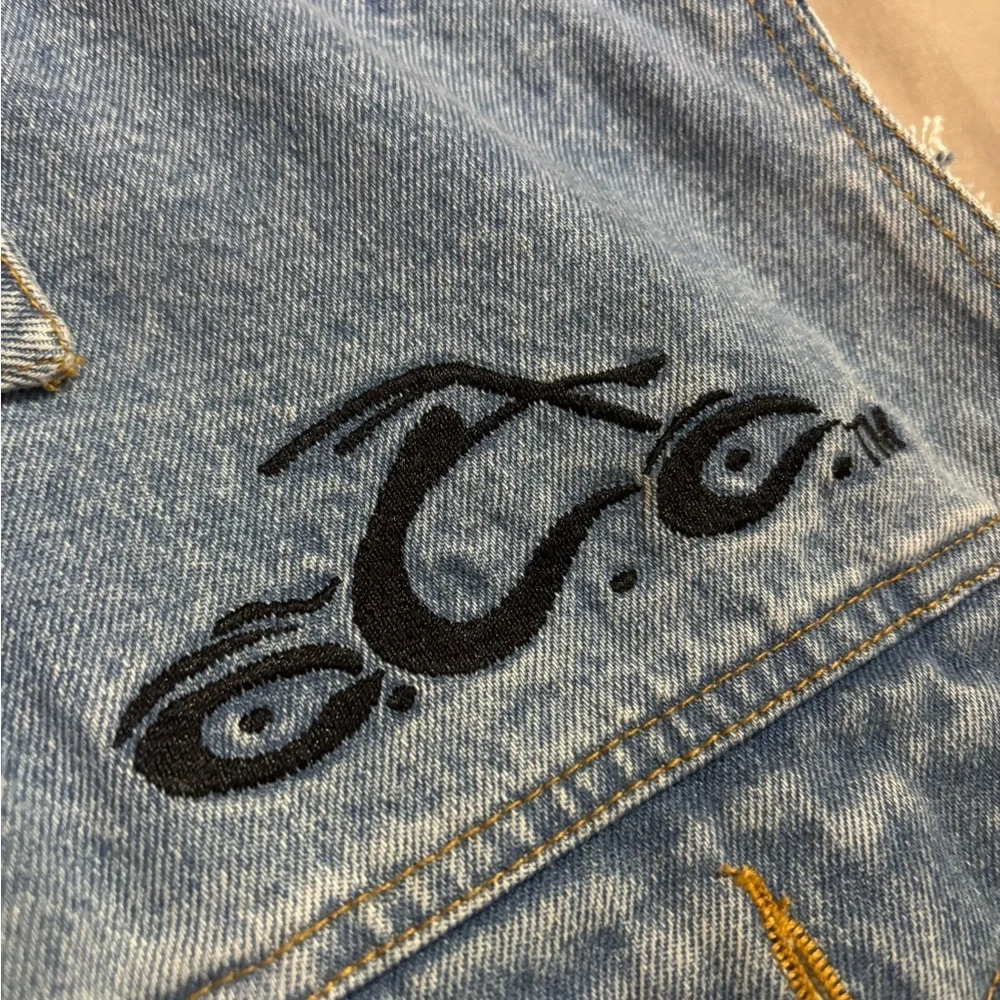 Orange County Choppers Denim Vest Cutoff — XL (Oversized) Vintage